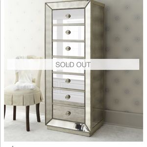 Horchow/zgallerie mirrored lingerie chest